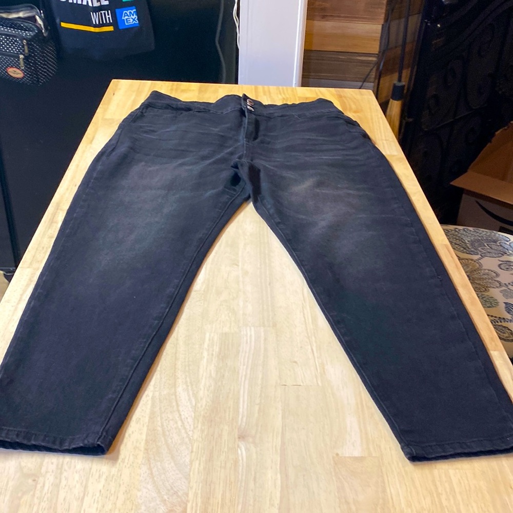 DHEIN Women’s 1XL Black High Rise Skinny Jeans